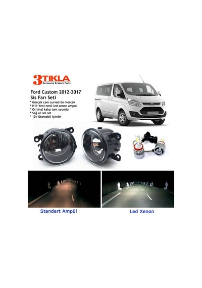 Custom 2012-2017 Beyaz Led Xenon Sis Farı Seti