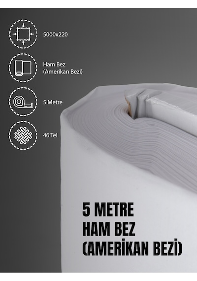 %100 Pamuk 46  Tel Amerikan Bezi Ham Bez Punch Kumaş - Beyaz