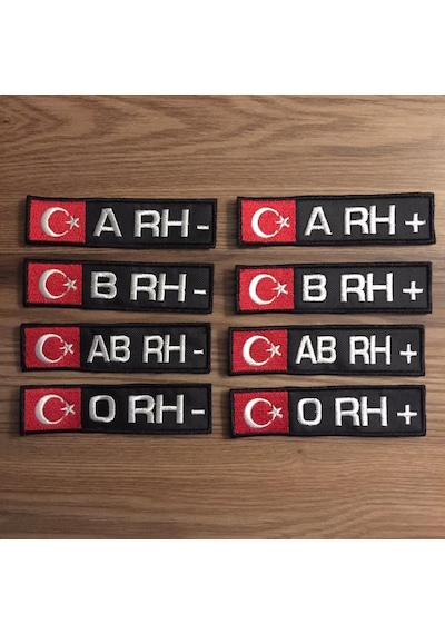 Kan Grubu Bayrak Patch Patches Peç Arma Kot Yaması Cırt Hediye Çok Renkli