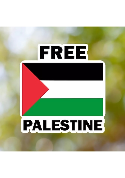 Free Palestine Filistin Sticker Araba Leptop 18cm