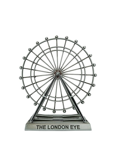 Vintage Metal İngiltere Dönme Dolap Xl 21cm Gümüş London Eye Biblo No.2