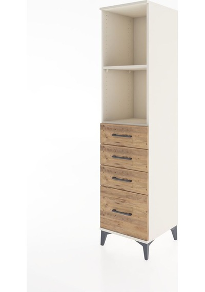 Hyperion Dolap 2 Raflı 4 Çekmeceli 44x44x182 Aytaşı-çam Aytaşı