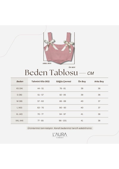 L'aura Corset Pembe Renk Bayan Korse Büstiyer
