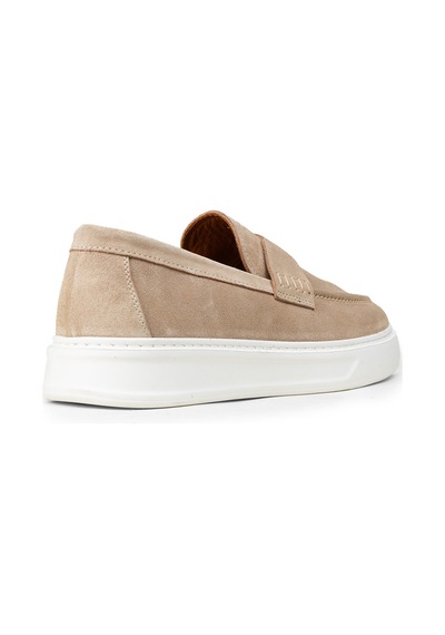 Deery Erkek Hakiki Süet Bej Loafer Ayakkabı - 02043mbejp03