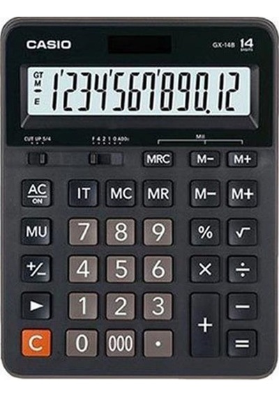 Casio Hesap Makinesi Masaüstü 14 Hane Gx-14b Çok Renkli