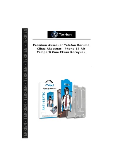 Premium Aksesuar Telefon Koruma Cihaz AksesuarıApple iPhone Uyumlu 17 Air Temperli Cam Ekran Koruyucu