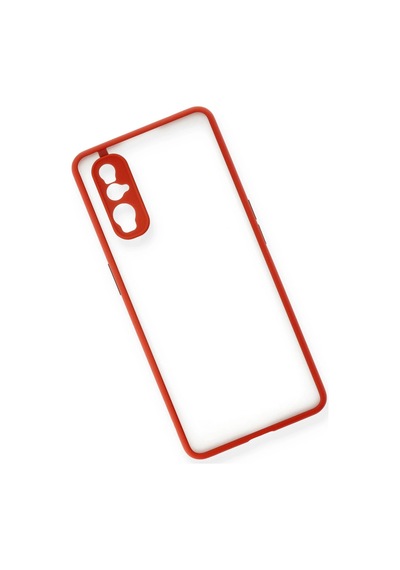Newface - 558 - Oppo Find X2 Kılıf Montreal Silikon Kapak - Csmo-tex - - Kırmızı