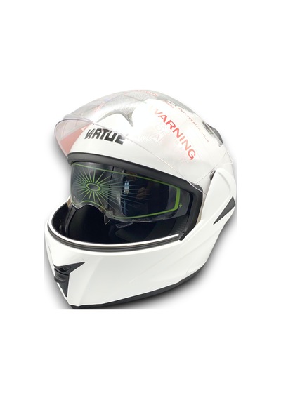 Motosiklet Vrt - Çene Açılır Kask Md-808 Beyaz