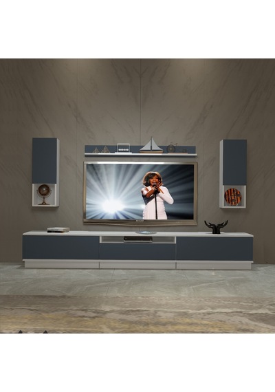 Decoraktiv Trendstyle 270das Mdf Tv Ünitesi Tv Sehpası Beyaz - Antrasit