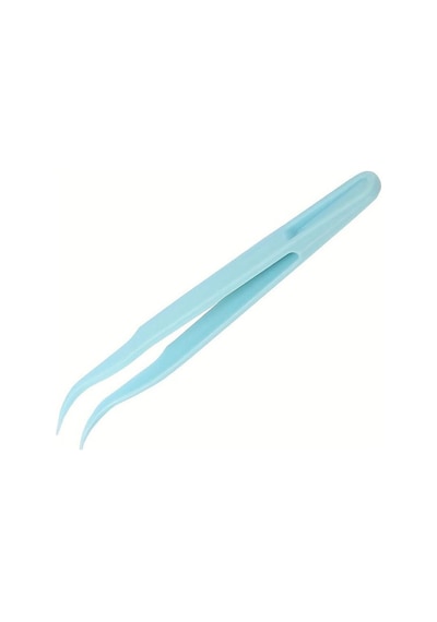 Koodmax Hassas Elektronik Ve El Sanatları Tamir Cımbızı Sert Plastik 12cm Kavisli Cımbız Mavi