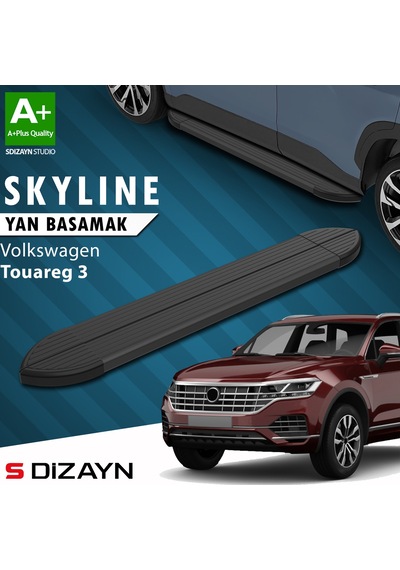 S-dizayn Vw Touareg 3 Skyline Siyah Yan Basamak 193 Cm 2018 Üzeri A+ Kalite