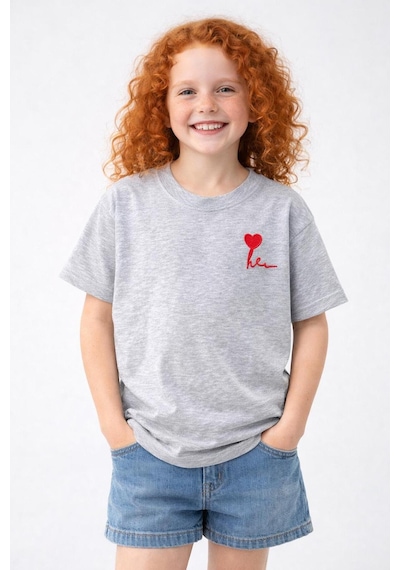Erdem Kıds Kız Erkek Çocuk Oversize Nakışlı Pamuklu Unisex Yazlık T-shirt Gri - Melanj Gri - Melanj Erdem Kıds Kız Erkek Çocuk Oversize Nakışlı Pamuklu Unisex Yazlık T-shirt Gri - Melanj Gri - Melanj