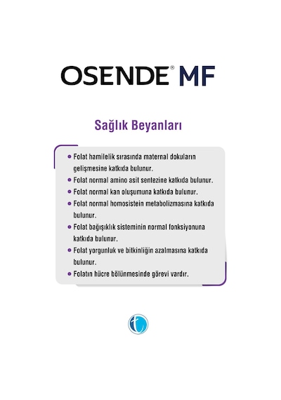 Osende Metilfolat 30 Tablet