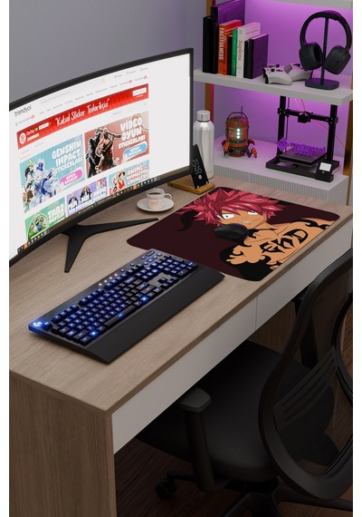 Fairy Tail Anime V2 - 48x40 Xl Gaming Kauçuk Kaymaz Taban Mouse Pad Fare Altlığı