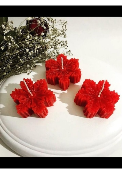 Bernami Mum Pinterest Kırmızı Kar Tanesi Yılbaşı Özel Dekoratif Mum 1adet Diğer