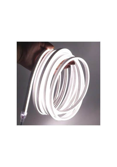 Tr 220v Neon Led Hortum 20 Metre 6400k Beyaz Işık 120 Led/m Tak Çalıştır Ip65 Su Geçirmez Şerit Led Dış Mekan