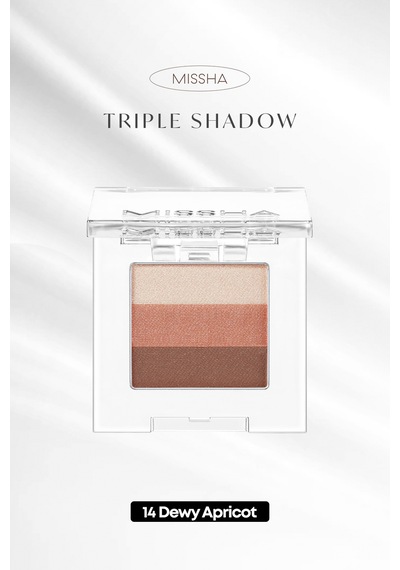 Yumuşak Dokulu, Dökülme Yapmayan 3 Renkli Göz Farı Triple Shadow No.14 Dewy Apricot 14