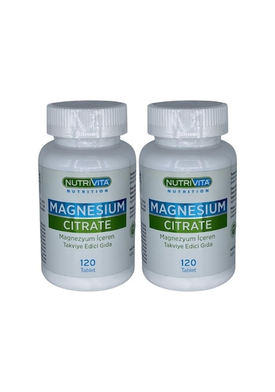 Nutrivita Nutrition Magnesium Citrate 2x120 Tablet Magnezyum Sitrat