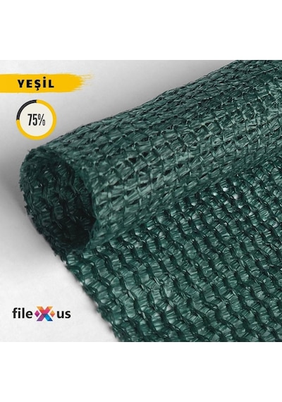 %75'Lik Inşaat Iskele Filesi- Koyu Yeşil |Premium Şerit Halka