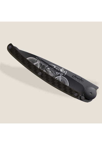 Deejo Kamp 37g, Carbon Fiber / Café Racer Siyah
