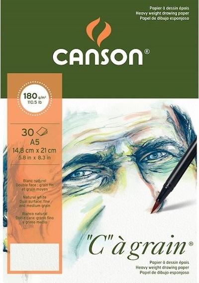 Canson "c"a Grain İnce Dokulu Eskiz Defteri Blok 180 G A5 30 Syf