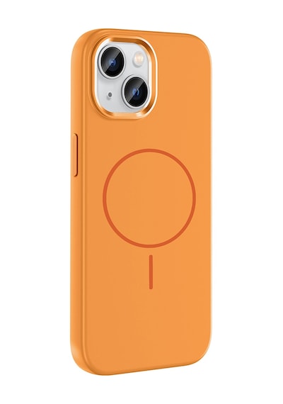 Nourthkiingdom Apple Uyumlu iPhone 15 Kılıf M-safe Şarj Özellikli Metal Kamera Çerçeveli Nrtk Edi Silikon Kapak - Lila Lila