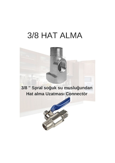Su Arıtma Cihazı 3/8 Hat Alma Aparatı Ve Küresel Vana 534427430