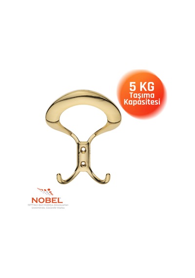 Üçgen Portmanto Askısı, Metal Vestiyer Askısı, 40 Gr, Dolap Ve Duvar Askılığı, Altin Vidalı Altın