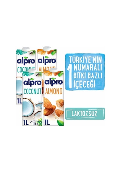 4 Lü Mix Set Badem Sütü & Hindistan Cevizi Sütü 4x1lt