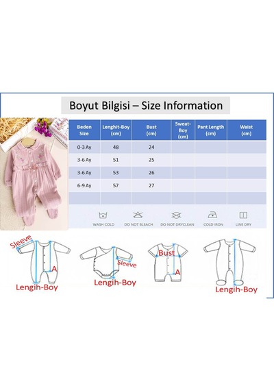 Baby Mod Çiçek Nakışlı Bebe Yaka Kız Bebek Tulum Gülkurusu