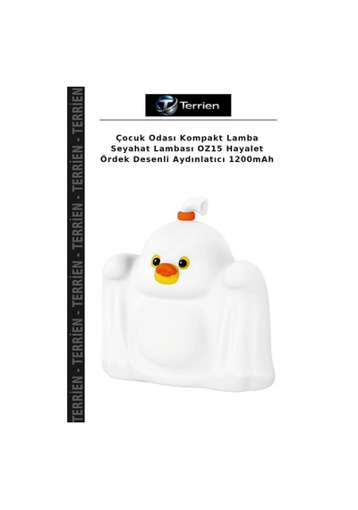 Çocuk Odası Kompakt Lamba Seyahat Lambası Oz15 Hayalet Ördek Desenli Aydınlatıcı 1200mah Çok Renkli
