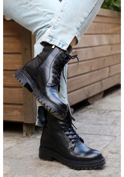 Fast Step Hakiki Deri Kadın Spor Bot 146sza436 001