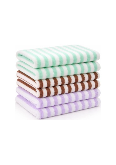 Çok Amaçlı Mikrofiber Temizlik Bezi, Süper Emici, İz Bırakmaz, Ev, Mutfak, Cam, Araba, Ofis Ve Genel Kullanım İçin, 6 Lı Set Yeşil,beyaz, Kahverengi,beyaz Asorti