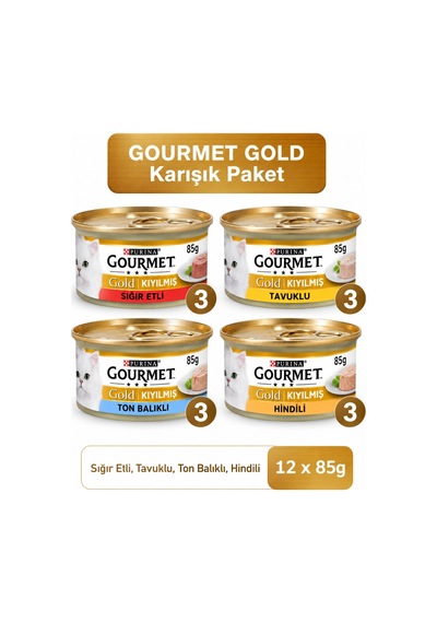 Gourmet Gold Karışık Lezzetli Yetişkin Kedi Yaş Mama 12x85g