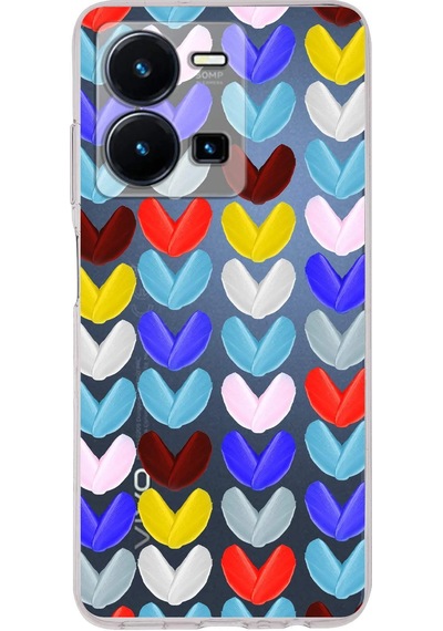 Vivo Y35 İle Uyumlu Water Color 1 Kamera Korumalı Şeffaf Kılıf Şeffaf