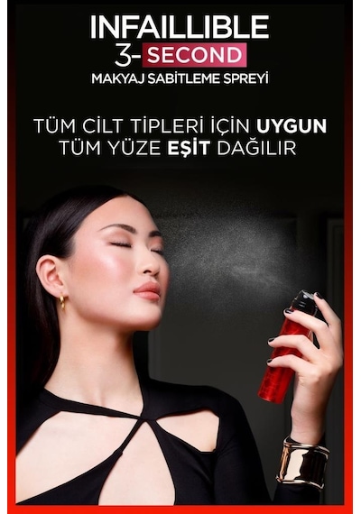 L'Oréal Paris Infaillible 3-Second Makyaj Sabitleme Spreyi