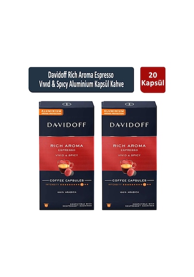 Davidoff Rich Aroma Espresso Vıvıd & Spıcy Kapsül Kahve 2 x 10'lu