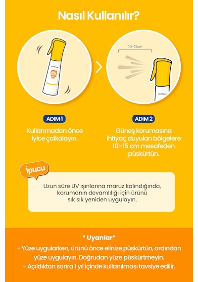 Çocuklar İçin Serinletici Güneş Koruyucu Sprey Atopalm Cooling Sport Sun Spray Kids Spf50+ Pa++++
