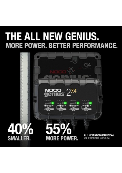 Noco Genıus2x4 6v/12v 40a Çoklu/4'lü Akıllı Akü Şarj Ve Akü Bakım/desülfatör