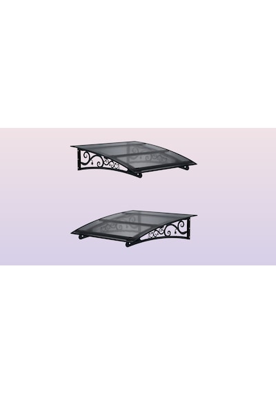 Metal Taşıyıcılı Kapı Üstü Pratik Sundurma Antrasit - Siyah Levha 200 X 150 Md2 Antrasit Gri