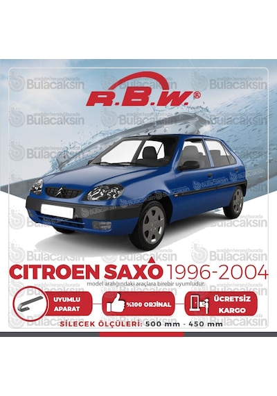 Rbw Citroen Saxo 1996 - 2004 Ön Muz Silecek Takımı
