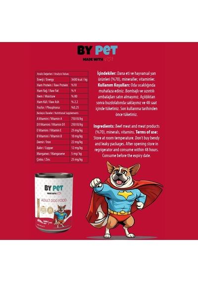 Dana Etli Yavru Yaş Köpek Maması 1 Adet -415 Gram Konserve 2li Paket