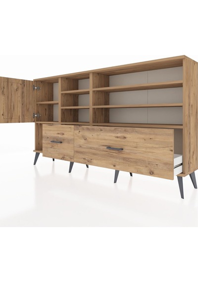 Arges Konsol 8 Raflı 2 Çekmeceli Tek Kapaklı 176x30x99 Çam-çam Atlas Çam - Atlas Çam Arges Konsol 8 Raflı 2 Çekmeceli Tek Kapaklı 176x30x99 Çam-çam Atlas Çam - Atlas Çam