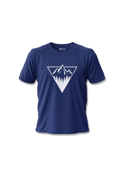 North Whiskers Dağ Ve Orman Temalı T-shirt - %100 Pamuk Lacivert - 874909212 Lacivert - 874909212 Lacivert