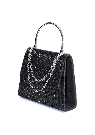 Keeba Siyah Taşlı Abiye Çanta Siyah Kadın Abiye Çanta Siyah Abiye Çanta Davet Gece Clutch Çanta