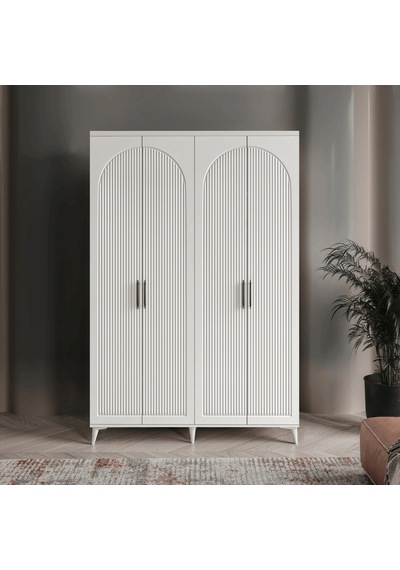Guneystore Oslo 4 Kapaklı Komple Mdf Gardırop
