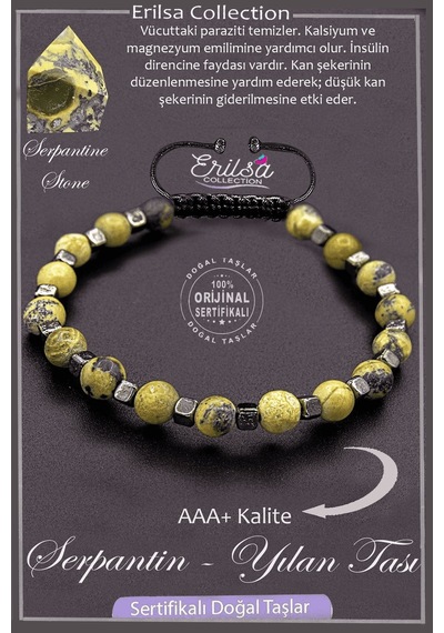 Sertifikalı Aaa+ Kalite Gerçek Terahertz - Serpantin - Yılan Taşı Çok Renkli