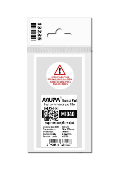 Mupa Termal Ped / Thermal Pad 1.0Mm 4.0W/Mk 5X10Cm M1040
