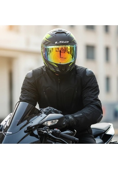 Ls2 Stream 2 Fury Mat Siyah-gri-neon Sarı Kask Çok Renkli