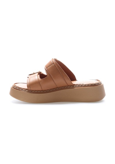 Fast Step Hakiki Deri Kadın Klasik Sandalet 621za1140 Taba